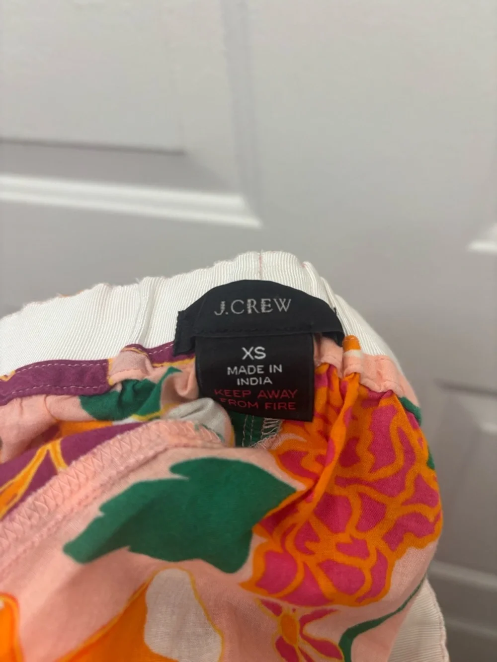 J. CREW Pink Orange Green Floral Lightweight Cotton Pajama Pants